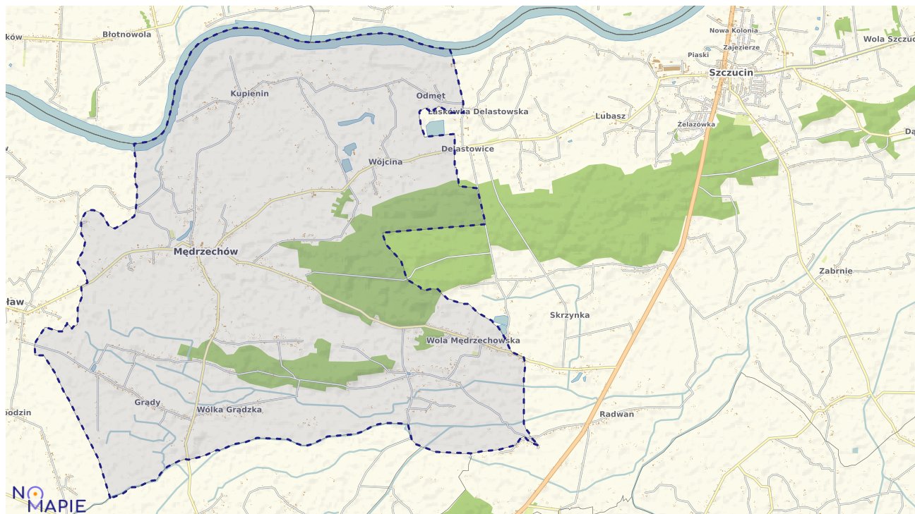 Mapa uzbrojenia terenu Mędrzechowa